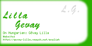 lilla gevay business card